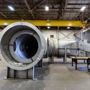 Large object in metal fabrication factory